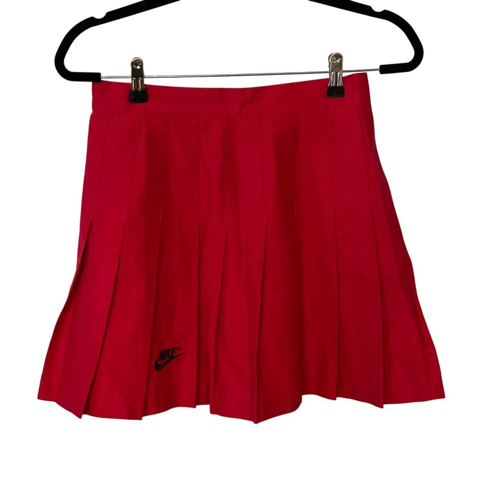 Vintage Nike Tennis Skirt Made in USA M Red Pleated 90s Pickleball